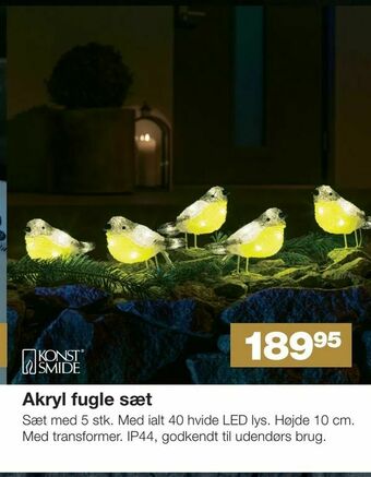 Akryl fugle sæt