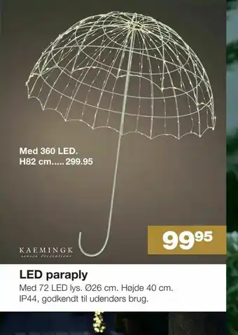 Bauhaus LED paraply tilbud