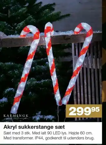 Bauhaus Akryl sukkerstange sæt tilbud