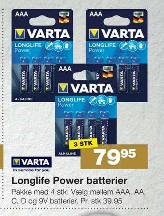 Bauhaus Longlife Power batterier tilbud