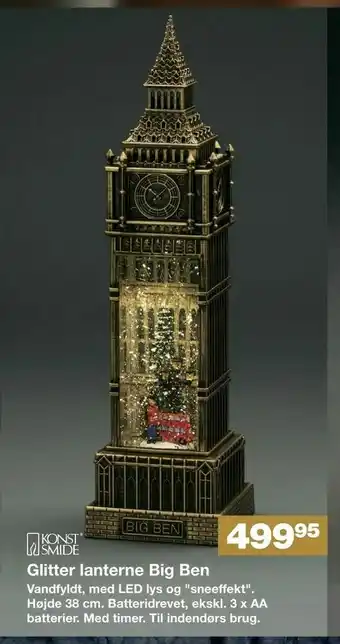 Glitter lanterne Big Ben