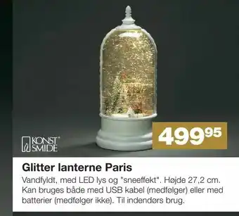 Bauhaus Glitter lanterne Paris tilbud