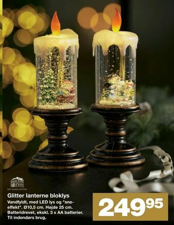 Glitter lanterne bloklys