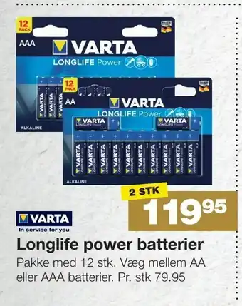 Bauhaus Longlife power batterier tilbud