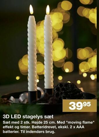 Bauhaus 3D LED stagelys sæt tilbud