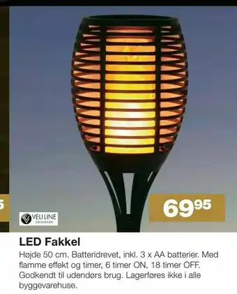 Bauhaus LED Fakkel tilbud