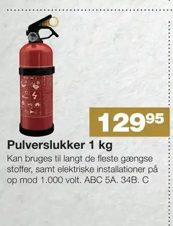 Bauhaus Pulverslukker 1 kg tilbud