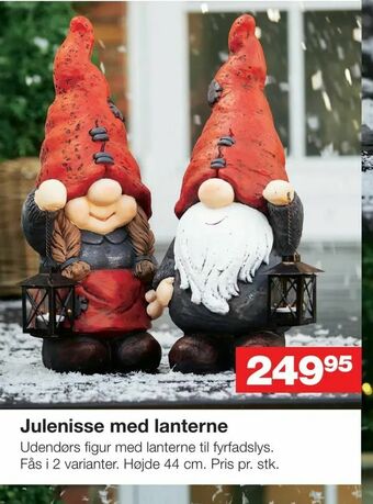 Bauhaus Julenisse med lanterne tilbud