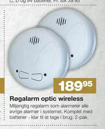 Røgalarm optic wireless