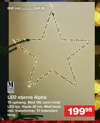 Bauhaus LED stjerne Alpha tilbud