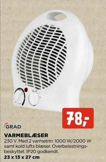 jem & fix Varmeblæser tilbud