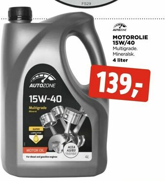 jem & fix Motorolie 15w/40 tilbud