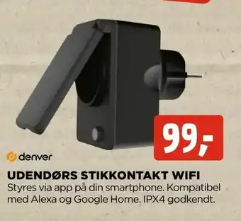 jem & fix Udendørs stikkontakt wifi tilbud