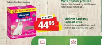 Maxi Zoo Vitakraft kattegrus Compact Ultra tilbud