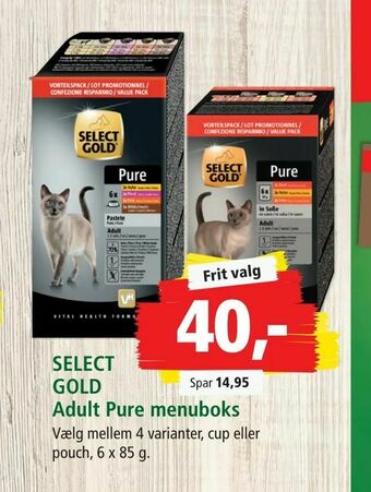 Maxi Zoo SELECT GOLD Adult Pure menuboks tilbud
