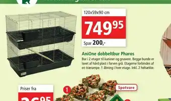 Maxi Zoo AniOne dobbeltbur Pharos tilbud