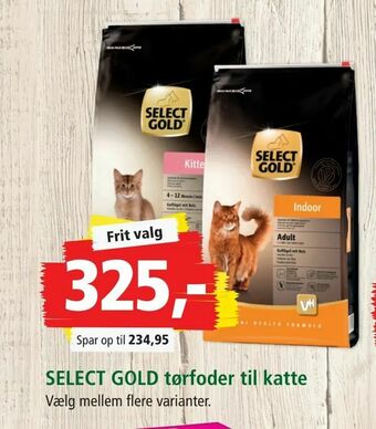 Maxi Zoo SELECT GOLD tørfoder til katte tilbud