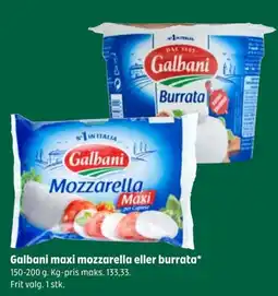 Coop 365 Galbani maxi mozzarella eller burrata* tilbud