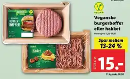 Lidl VEMONDO Veganske burgerbøffer eller hakket tilbud