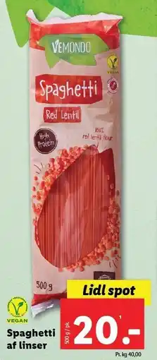 Lidl VEMONDO Spaghetti af linser tilbud