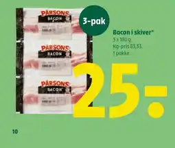 Coop 365 Bacon i skiver* tilbud