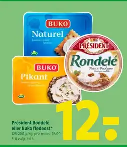 Président Rondelé eller Buko flødeost*