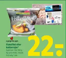 Coop 365 Fiskefilet eller kutterrejer* tilbud