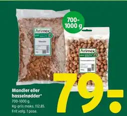 Coop 365 Mandler eller hasselnødder tilbud