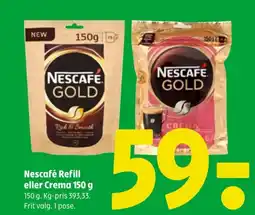 Coop 365 Nescafé Refill eller Crema 150 g tilbud
