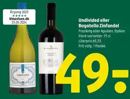 Coop 365 Undivided eller Bagatella Zinfandel tilbud
