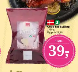 Dagli'Brugsen Coop hel kylling tilbud