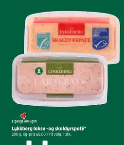 Coop 365 Lykkberg lakse -og skaldyrspaté tilbud