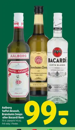 Coop 365 Aalborg Taffel Akvavit, Brøndums Snaps tilbud