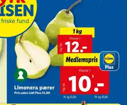 Lidl Pærer tilbud