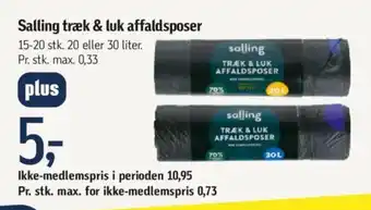 Føtex Salling træk & luk affaldsposer tilbud