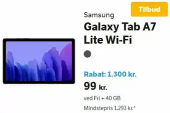 YouSee Samsung Galaxy Tab A7 Lite Wi-Fi tilbud