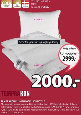 JYSK Temprakon Fusion Moskusdundyne tilbud