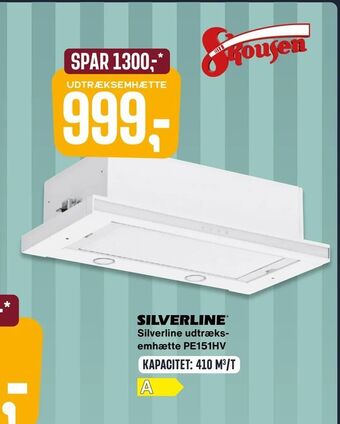 Skousen Silverline udtræks emhætte PE151HV tilbud
