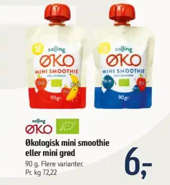 Føtex Økologisk mini smoothie eller mini grød tilbud