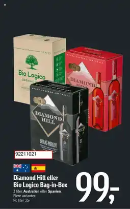 Føtex Diamond Hill eller Bio Logico Bag-in-Box tilbud