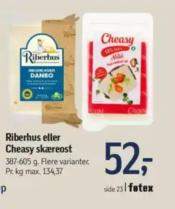 Føtex Riberhus eller Cheasy skæreost tilbud