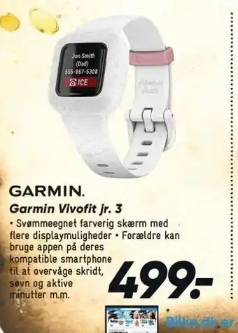 Bilka GARMIN Vivofit jr. 3 tilbud