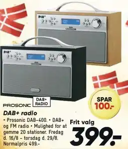 Bilka PROSONIC DAB+ radio tilbud