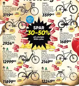 SPAR 30-50% på udvalgte 2024 cykler