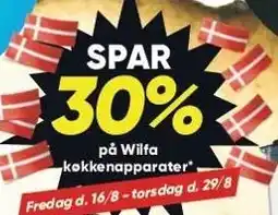 Bilka SPAR 30% på Wilfa køkkenapparater tilbud