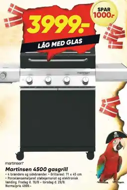 Bilka Martinsen 4500 gasgrill tilbud