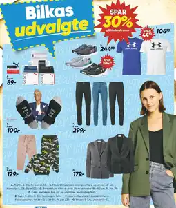 Bilka Tights, Mads Christensen strømper, Sweatbluse eller -bukser, Sneakers, Jeans eller stretch bukser til herre eller Blazer tilbud