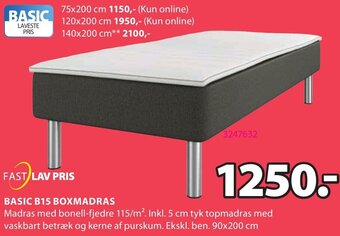 JYSK Basic B15 Boxmadras tilbud