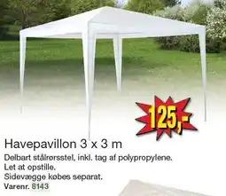 Harald Nyborg Havepavillon 3 x 3 m tilbud