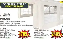 Harald Nyborg KOSAMA Partytelt tilbud